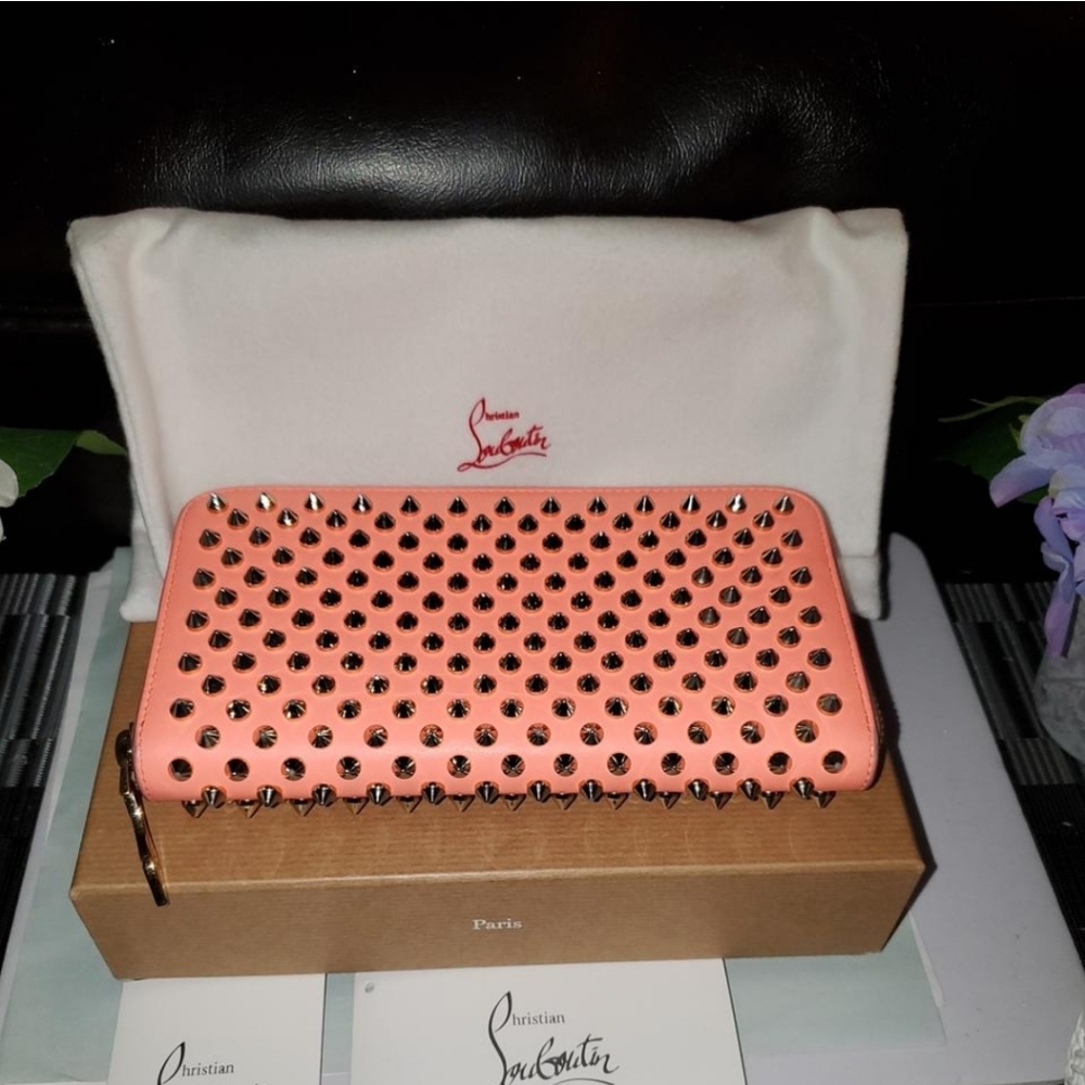 Christian Louboutin Pink Studded Wallet